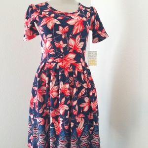 LulaRoe Vintage Amelia Floral  Dress